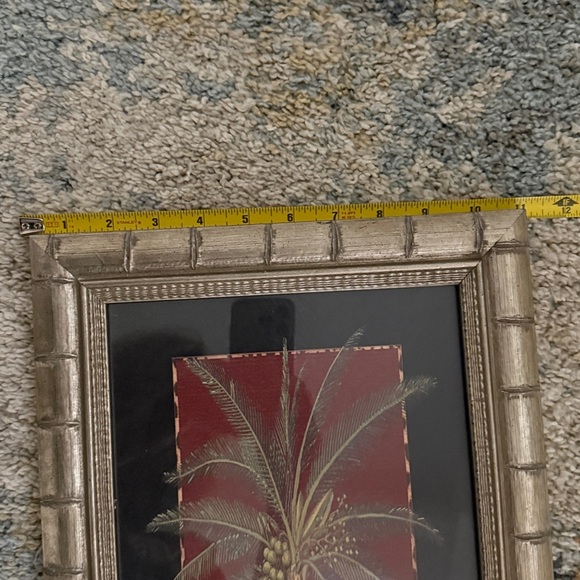 Tommy Bahama Style Tropical Palm Tree Picture in 10.5 inch x 22.75 inch Frame - Picture 5 of 9